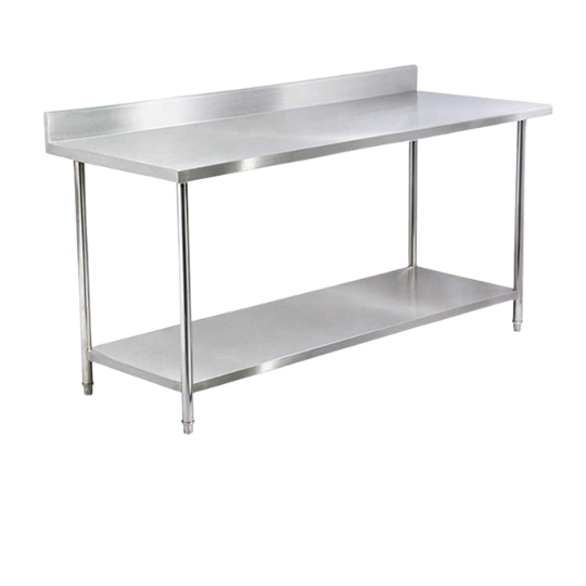 Mesa Aço Inox  / Bancada De Apoio Com Espelho - 1,5m (150x60x80cm) - COZINCA