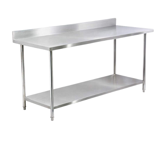 Mesa Aço Inox  / Bancada De Apoio Com Espelho - 1,5m (150x60x80cm) - COZINCA