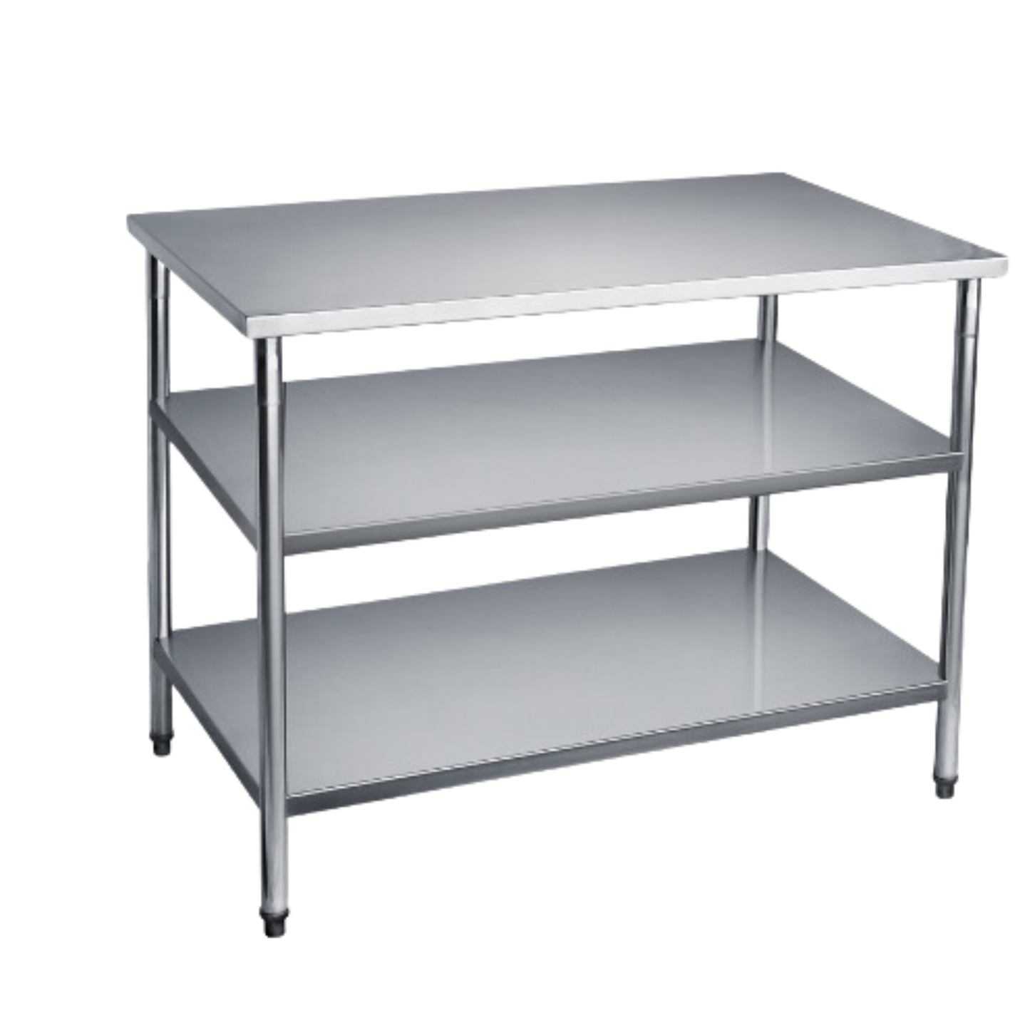 Mesa Aço Inox Industrial Com Dois Paneleiros - 140x60x90cm - Cozinca