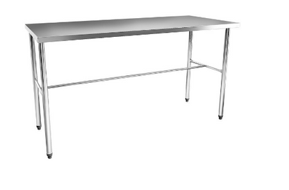 Mesa Aço Inox Industrial Contraventada - 140x70x90cm - Cozinca