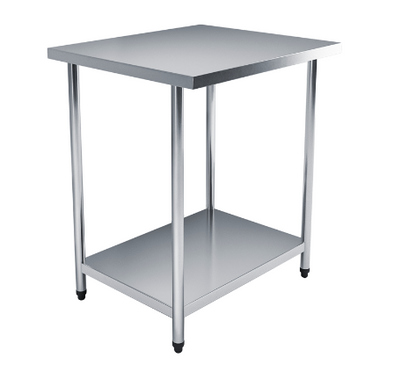 Mesa Aço Inox Industrial Com Paneleiro - 80x60x90cm - Cozinca