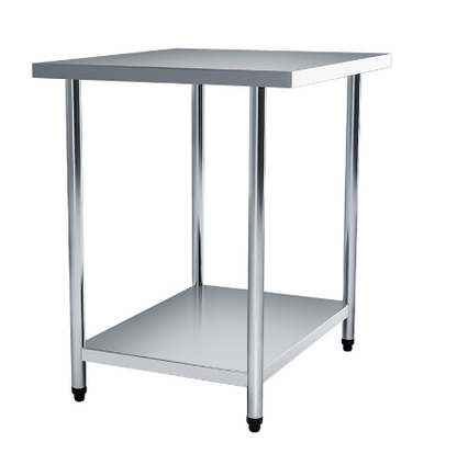 Mesa Aço Inox Industrial Com Paneleiro - 80x60x90cm - Cozinca