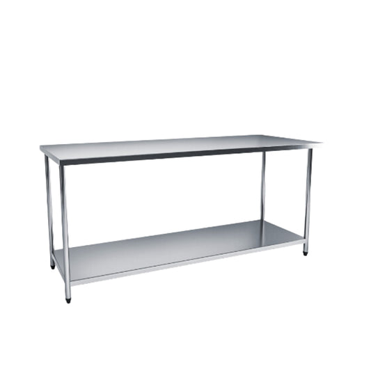 Mesa Aço Inox Industrial / Bancada De Apoio - 1,4m (140x60x90cm) -Cozinca