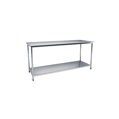 Mesa Aço Inox Industrial / Bancada De Apoio - 1,4m (140x60x90cm) -Cozinca