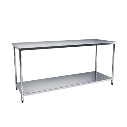 Mesa Aço Inox Industrial / Bancada De Apoio - 1,4m (140x60x90cm) -Cozinca